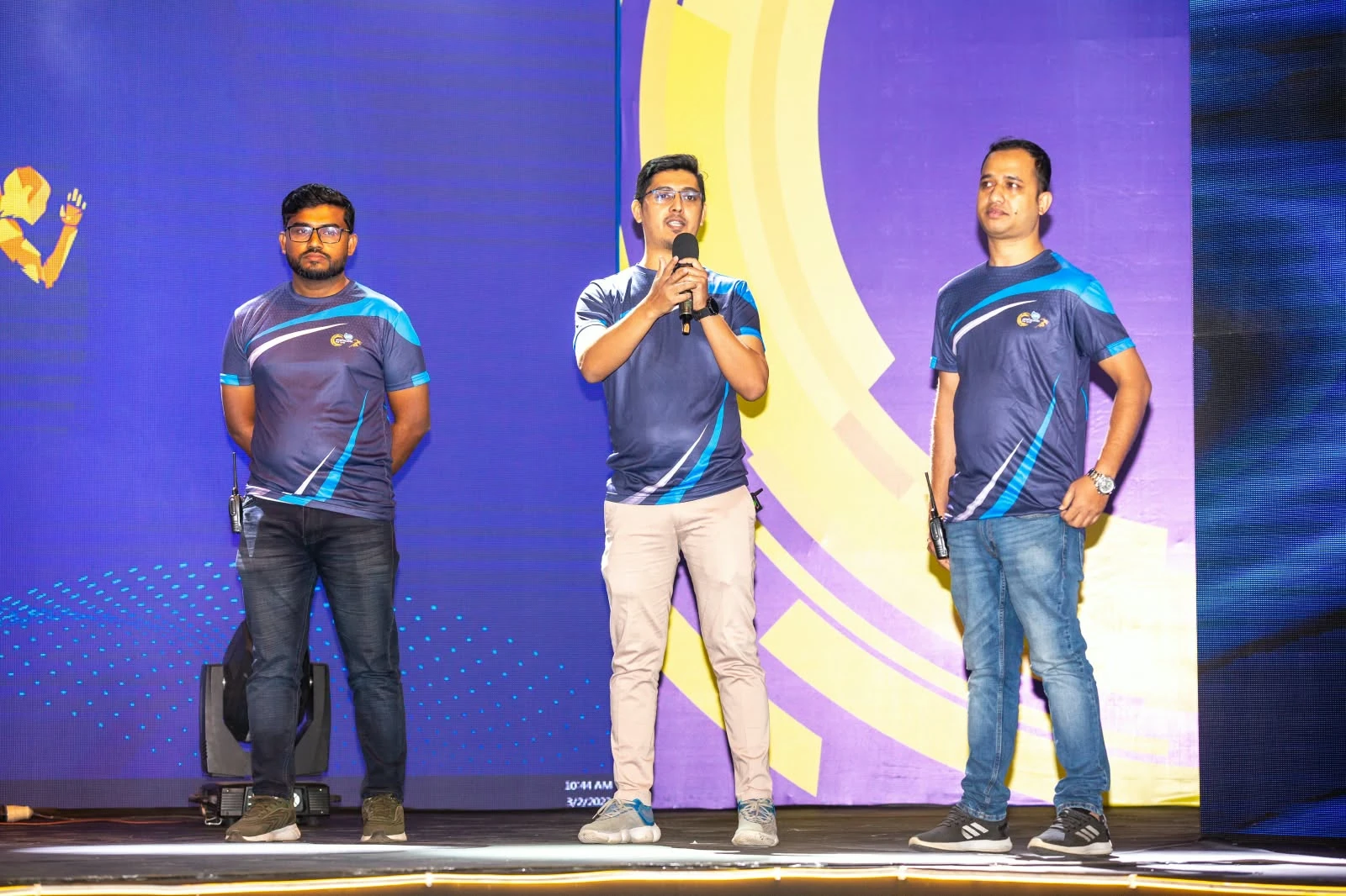 On-stage moment with the event team
